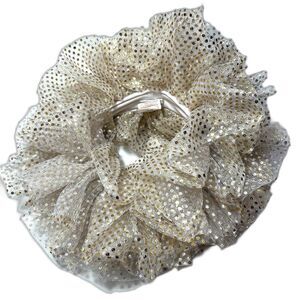 So'Dorable Baby Tutu Skirt 0-6M Gold Silver Foil Dot Mesh Holiday Photos